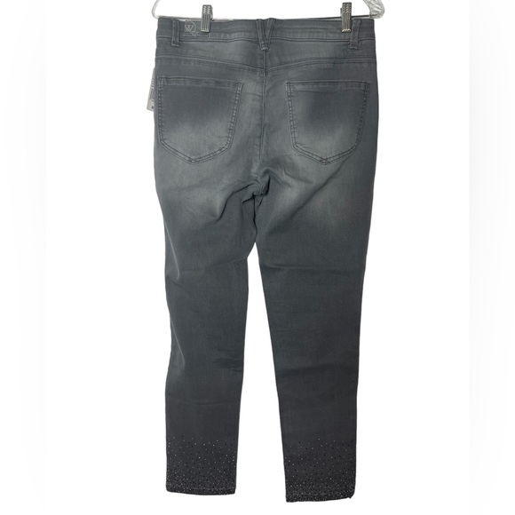 Wit & Wisdom Lux Touch High Rise Gray Rhinestones Ab Solution’s Jeans - Picture 4 of 12